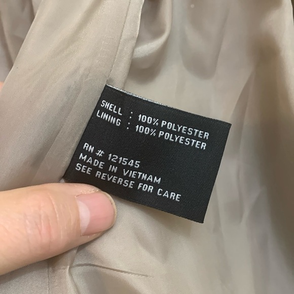 London Fog Classic British Khaki Belted Button Down Water-Resistant Trench Coat - Picture 6 of 16